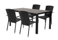 Hagebord Havanna 150 x 90 cm – svart/grå